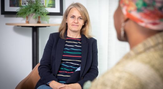 Woman in a counselling session